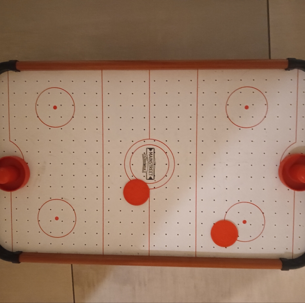 Tabletop Air Hockey Game - Red and White